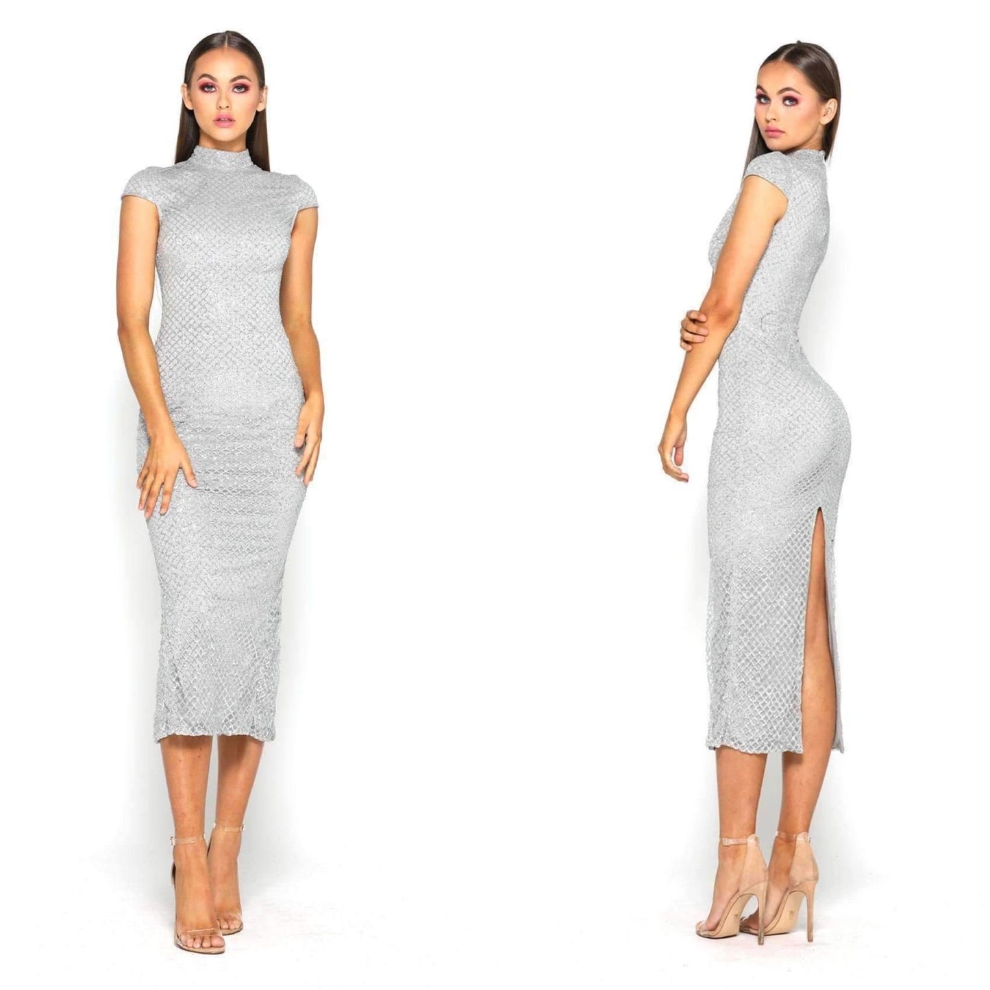 Portia & Scarlett Silver Cocktail Dress